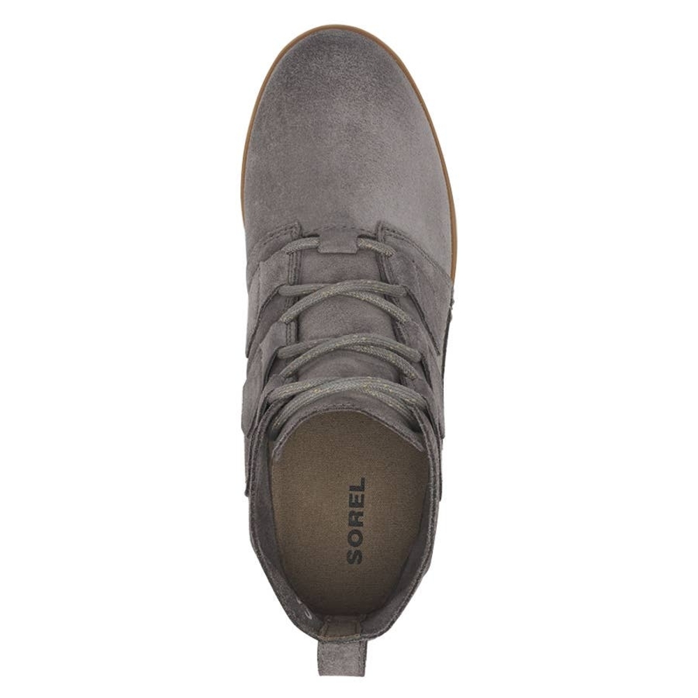 Sorel Evie Lace Up Wedge Boot, Gray Suede, Size 9.5 - Picture 5 of 9